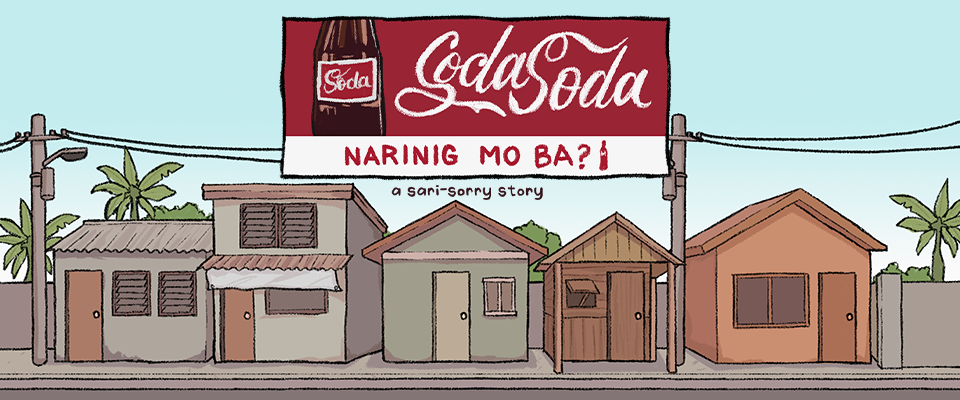 Illustrated Filipino neighborhood and sari-sari store used as the Narinig Mo Ba cover artwork